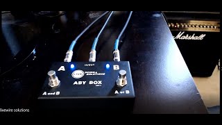 Video thumbnail for ABY BOX Pedal by Live Wire Solutions, Demonstration. by The Rock n Roll Guitar Lounge