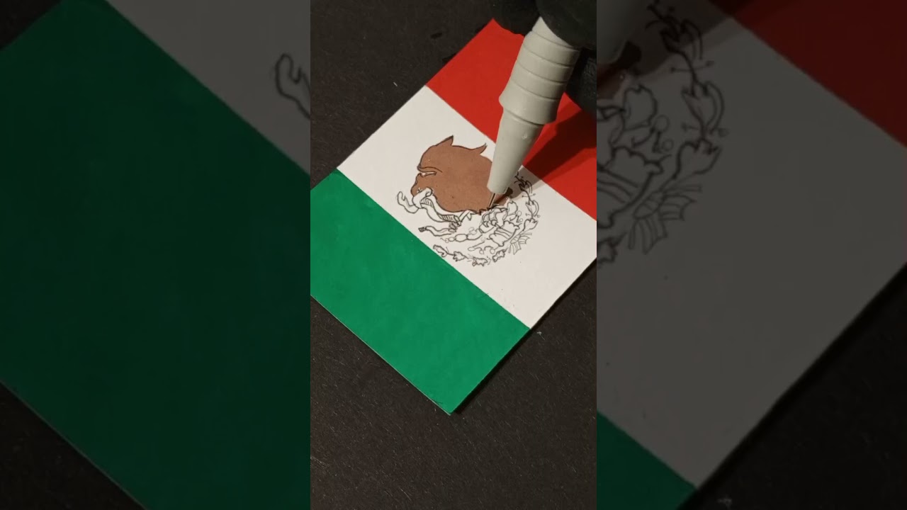 MEXICO 🇲🇽 Flag Drawing #flagdrawing #méxico #art