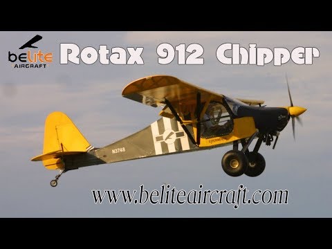 Chipper two seat experimental aircraft, Rotax 912 UL engine from Belite Aircraft Chipper.