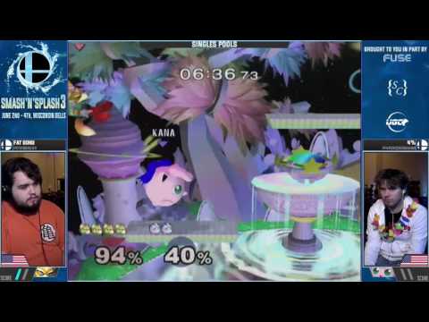 Smash 'N' Splash 3 - 4% (Jigglypuff) vs. FatGoku (Fox) - Round 2 Pools