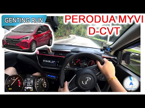 Perodua Myvi 1.5L D-CVT, Eibach Sport Spring, AD08R | Malaysia #POV [Genting Run 冲上云霄][CC Subtitle]