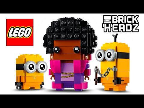 Vidéo LEGO BrickHeadz 40421 : Belle Bottom, Bob et Kevin (Minions)