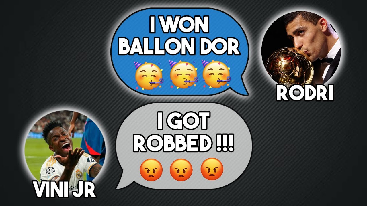 RODRI WINS 2024 BALLON DOR AND VINICIUS GETS ROBBED