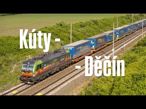 S nákladním expresem Kúty - Děčín. Vlak z Rumunska do Německa. Průjezd uzlem Česká Třebová