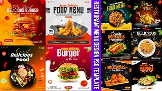 restaurant menu design psd template free download | food ads design psd template #food #resturant