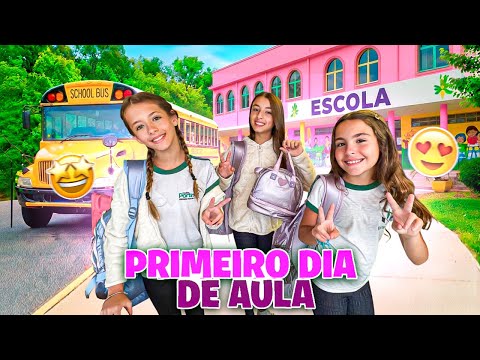 TRIGÊMEAS NO PRIMEIRO DIA DE AULA !!!!