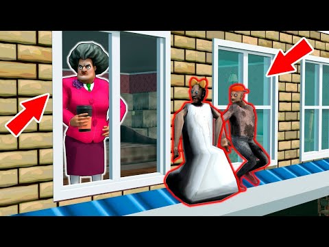 Granny vs Baldi vs *floor is lava* - funny horror school animation (Compilation #38)