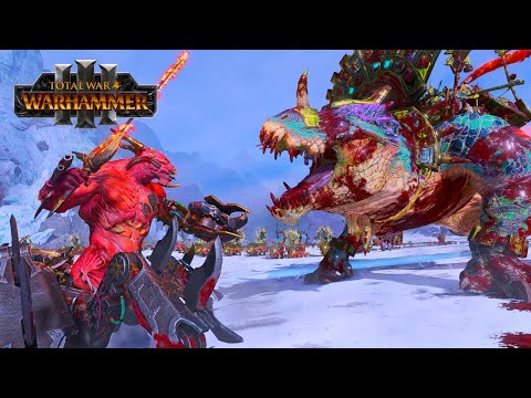TOTAL WAR | Khorne VS Lizardmen | FIRESupport | Total War WARHAMMER 3 | 4K