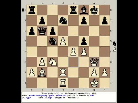 Sivuk, Vitaly vs Kazhgaleyev, Murtas | Astana Zhuldyzdary Chess Open 2023, Kazakhstan