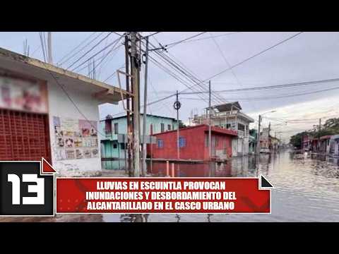 Lluvias en Escuintla provocan inundaciones y desbordamiento del alcantarillado en el casco urbano