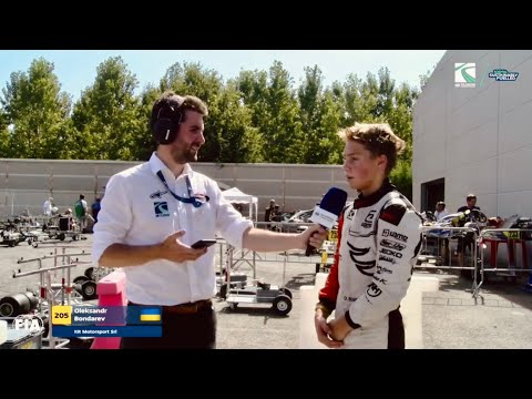 Oleksandr Bondarev | Interview after winning Super Heat A | FIA Karting European Championship, rd.4