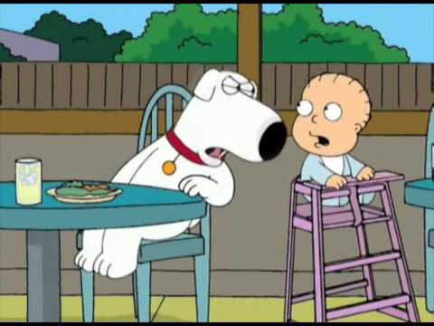 Family Guy - Brian yells at baby at Denny's