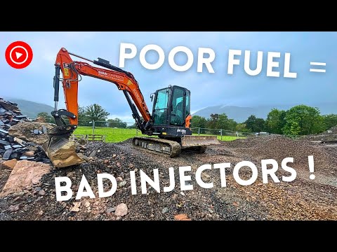 DX62 won’t start / Surely it’s just a blocked filter …/ servicing a DX140LCR-5