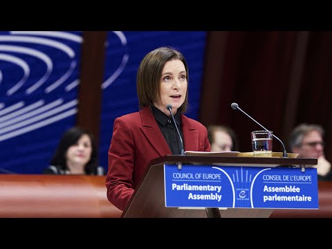 Maia Sandu, President of the Republic of Moldova, addresses PACE