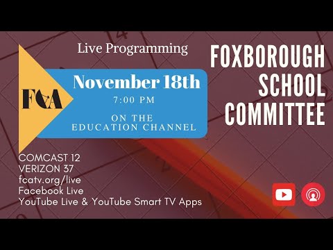 Thumbnail for Foxborough School Committee 11/18/19