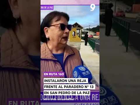 instalaron una reja frente al paradero n° 13 en San Pedro de la Paz