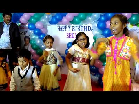 kids dance at srujan 1st birthday