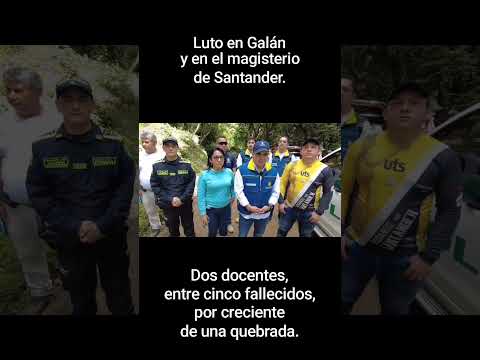 Luto en Galán y en el magisterio de Santander.