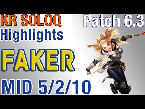 SKT T1 Faker - Lux vs Zed - S6 Kr LoL Ranked Highlights #32