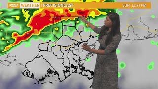 Download lagu Scattered rain and some thunderstorms through today mp3