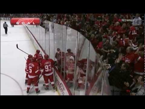 Pavel Datsyuk Scores With 5 Seconds Left 2/17/12