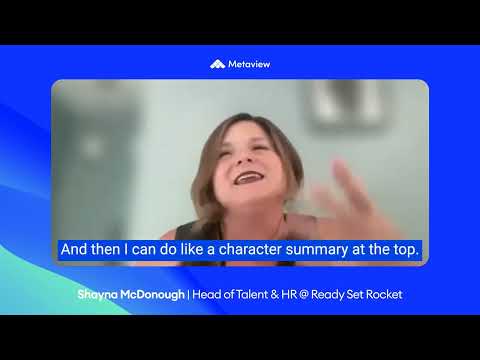 Ready Set Rocket - Customer Success Story (Shayna McDonough - Head of Talent & HR)