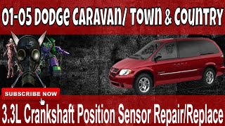 01-05 Dodge Caravan 3.3L Crankshaft Position Sensor Repair Replace DIY