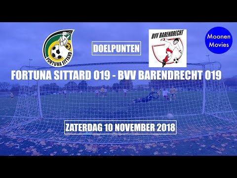Doelpunten Fortuna Sittard O19-BVV Barendrecht O19 10-11-2018