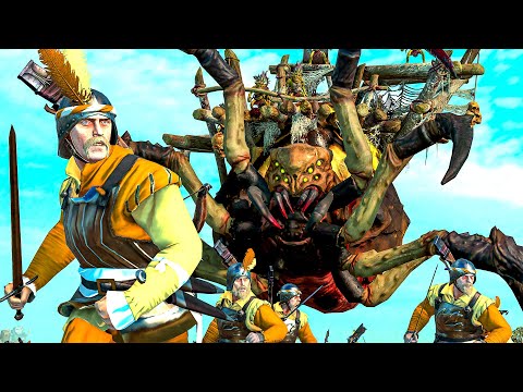 GREENSKINS vs EMPIRE and DWARFS - TotalWar Warhammer 3 cinematic battle