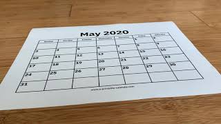 Calendar example May 2020