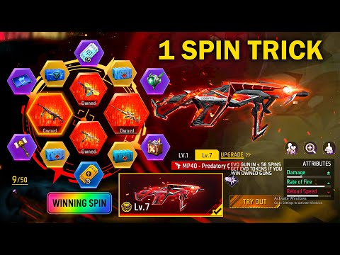 New Evo Vault 1 Spin Trick for Cobra MP40 in Free Fire | New Evo Vault Event | Evo Vault 2 November 