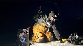 EPIC Night Bite BOMB Crappie Fishing! (early ice fishing)