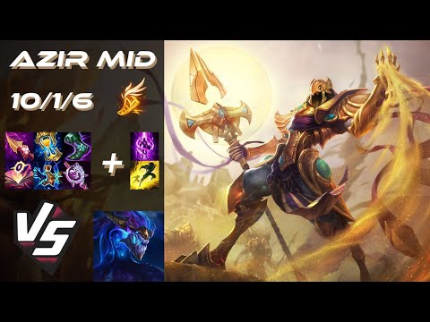 MID Azir vs Aurelion Sol - NA Challenger Patch 14.6