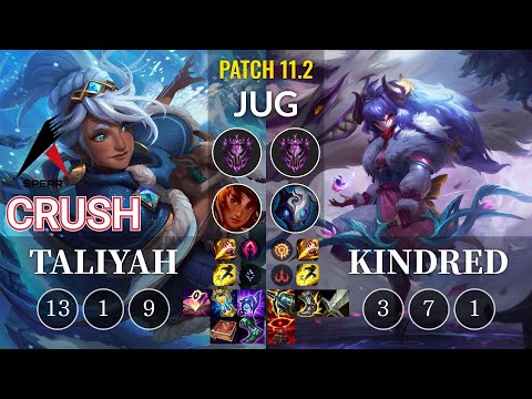 ASP Crush Taliyah vs Kindred Jungle - KR Patch 11.2