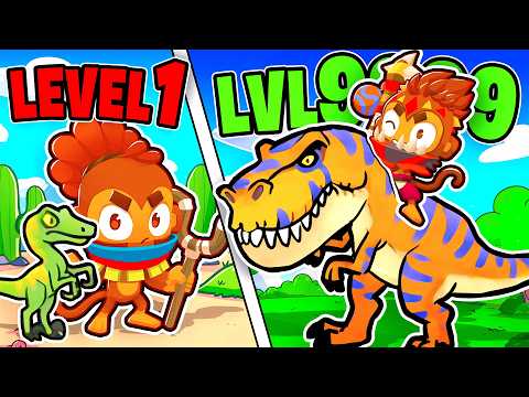 Upgrading NOOB to GOD T-REX Monkey in Bloons TD 6