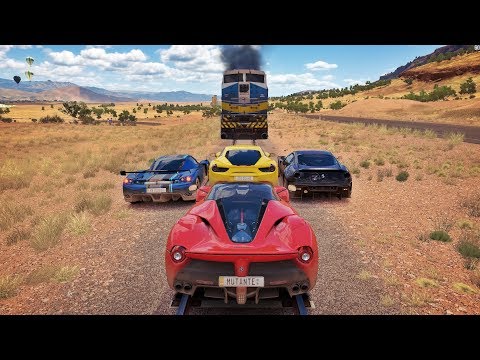 Racha Só De Ferrari Na Linha Do Trem - Essa Corrida Foi Muito Louca - Forza Horizon 3 Online