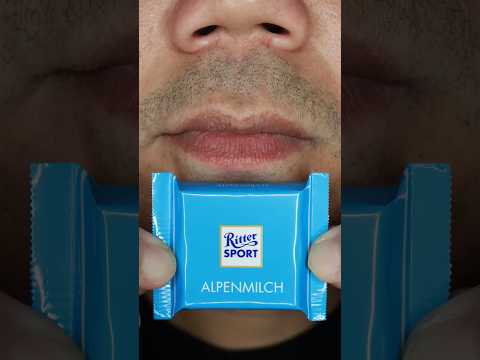 ASMR | ALPENMILCH Ritter SPORT mini #asmr #chocolate #shorts @DoctorTristanPeh