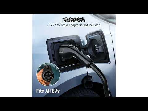 16A Portable Level 1&2 EV Charger-ETL Certified,110V-240V Car Charger with 25FT Charging Cable, NEMA 6-20 Plug & NEMA 5-15 Adapter EV Charging Station, Backup EV Chargers for All SAE EVSE J1772 Cars video review thumbnail