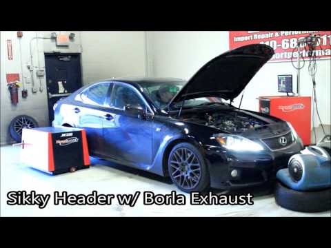 Lexus ISF Header Comparison | SIKKY Manufacturing