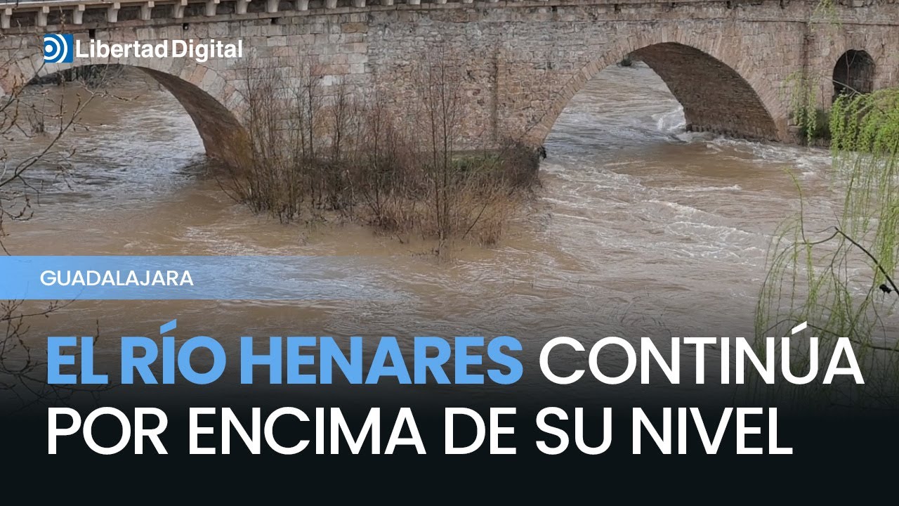 TEMPORAL | El río Henares en Guadalajara continúa por encima de su nivel tras varios desembalses