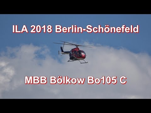 MBB Bölkow Bo105 C Kunstflug ILA Berlin 2018 4K