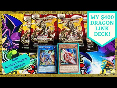 Finally Made My Dragon Link Deck Profile! + YuGiOh Blazing Vortex Blisters!
