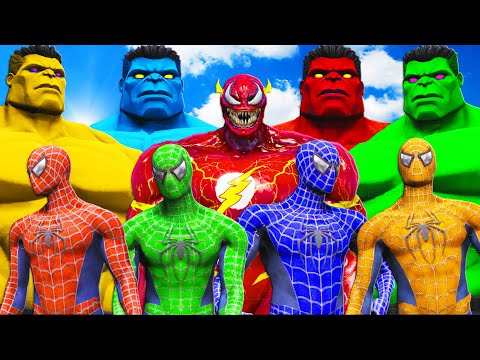 TEAM SPIDER-MAN & TEAM HULK VS VENOM-FLASH