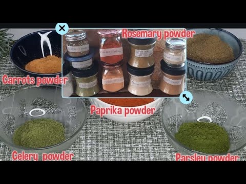 How to make Celery, Rosemary, Paprika, Carrots and Parsley powder for seasoning.