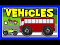 Monster Street Vehicles Trucks Bus Train Cars And Tractors For Kids By JeannetChannel