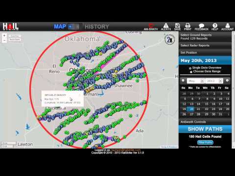 Why HailStrike displays paths for different days than the one selected