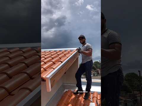 Veja como é feito a instalação dos rufos. #shorts