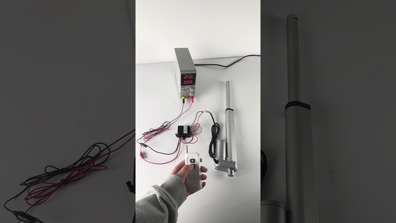 DC-powered wireless control system, #electric #linearactuator Max load 1500 N, stroke 25–1000 mm