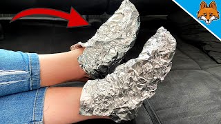 Wrap Aluminum Foil around your Feet and WATCH WHAT HAPPENS 💥 (surprisingly) 🤯