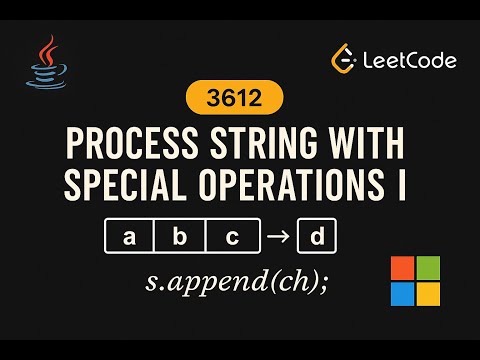 Process String With Special Operations I Leetcode 3612 Java Code Developer Coder